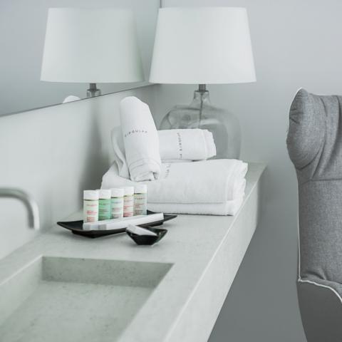 Detalle del baño Villa Singular